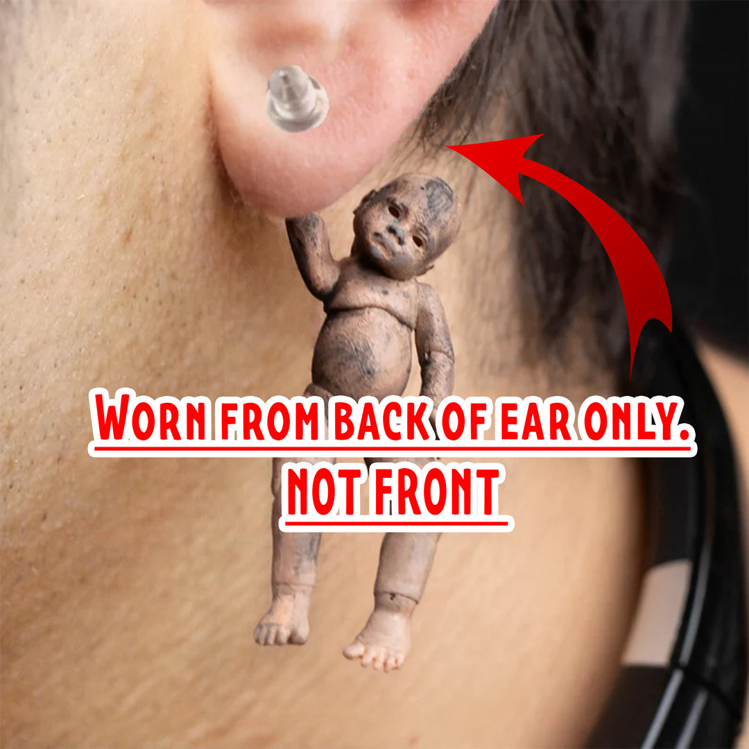 Creepy Baby Doll Earrings