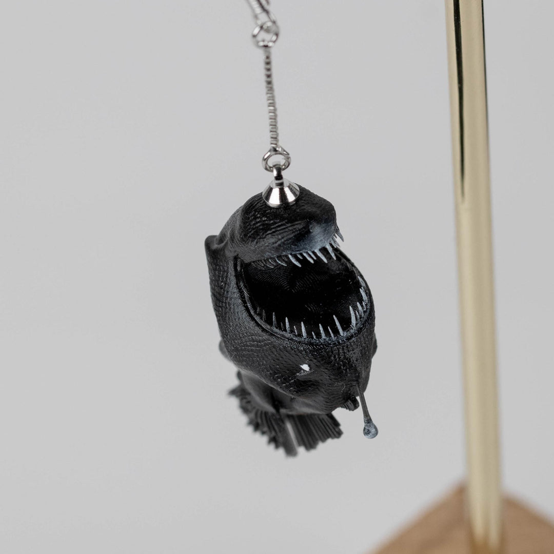Anglerfish Earrings - Hand Painted, 3D Printed.