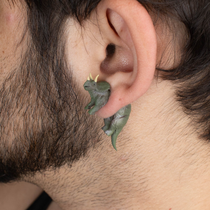 Triceratops Earrings