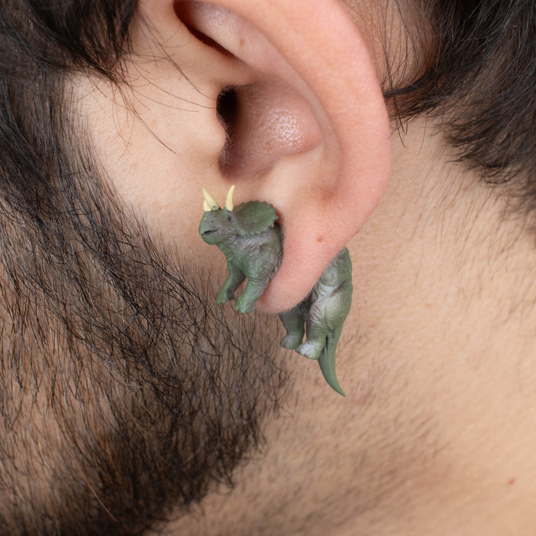 Triceratops Earrings