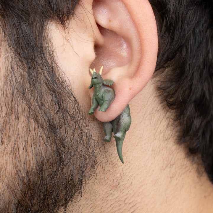 Triceratops Earrings