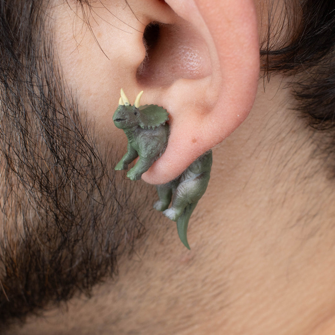 Triceratops Earrings