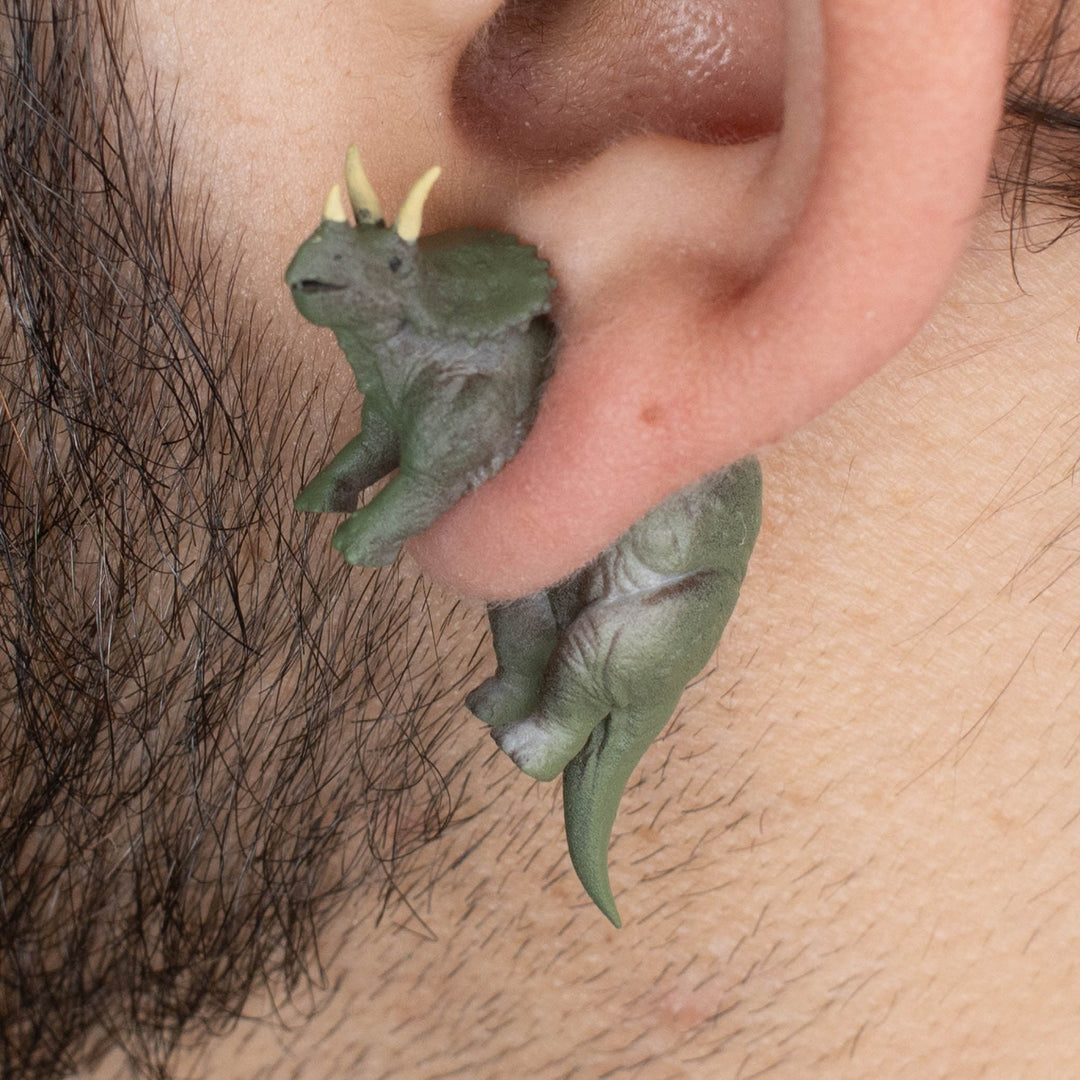 Triceratops Earrings